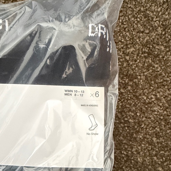 Nike Black Everyday Crew Socks (6-Pack) - Picture 2 of 3